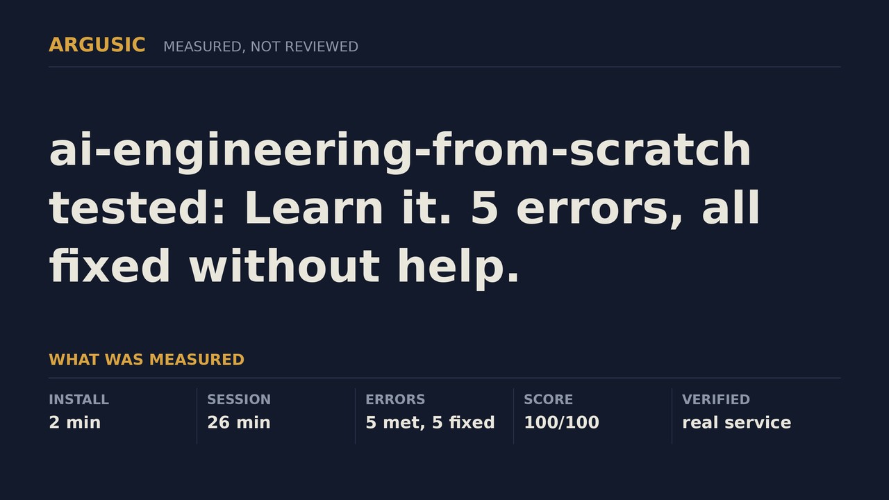 Argusic testing ai-engineering-from-scratch, recorded session