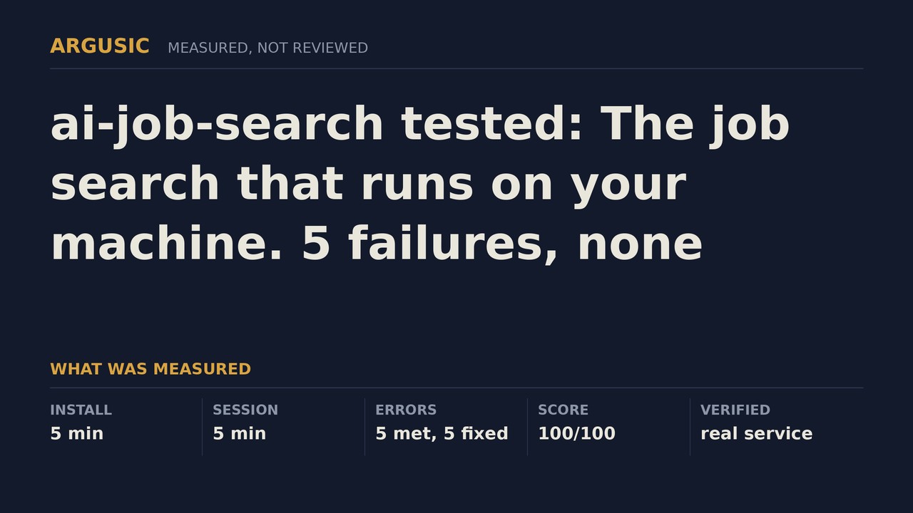 Argusic testing ai-job-search, recorded session