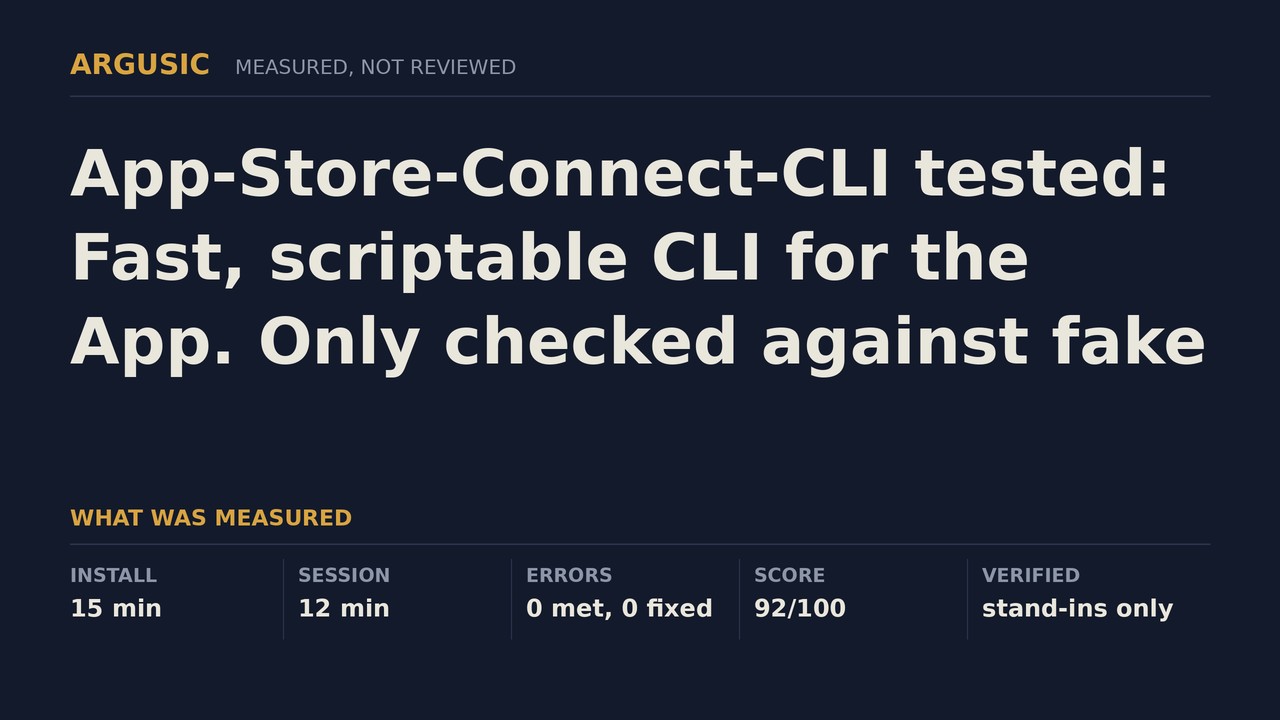 Argusic testing App-Store-Connect-CLI, recorded session