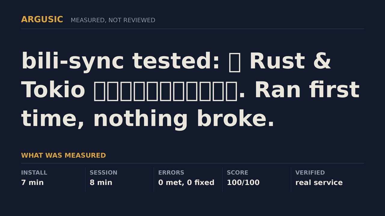 Argusic testing bili-sync, recorded session
