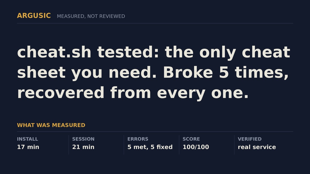 Argusic testing cheat.sh, recorded session