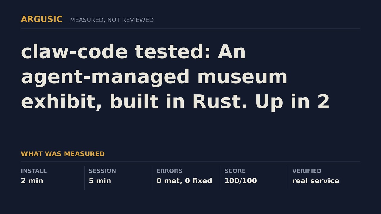 Argusic testing claw-code, recorded session