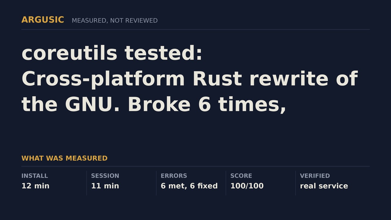 Argusic testing coreutils, recorded session