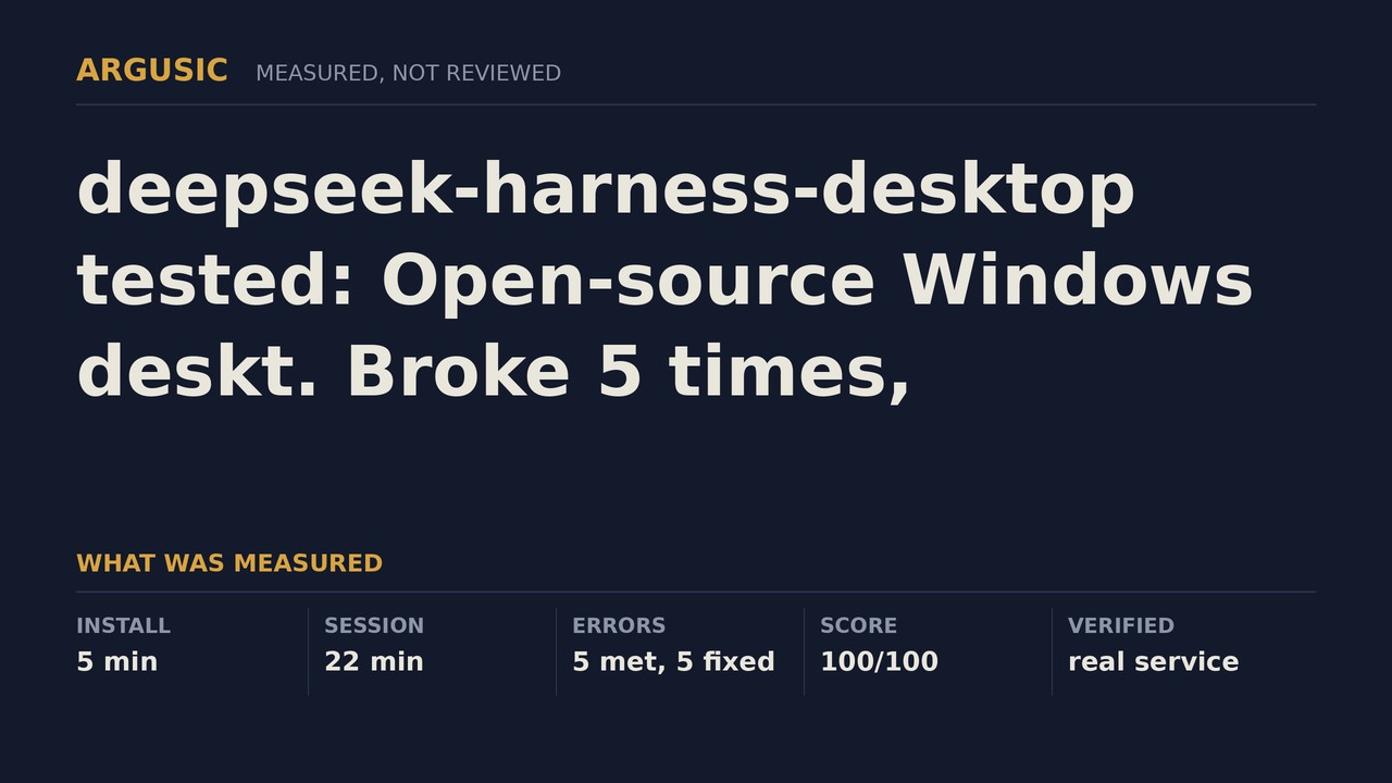 Argusic testing deepseek-harness-desktop, recorded session