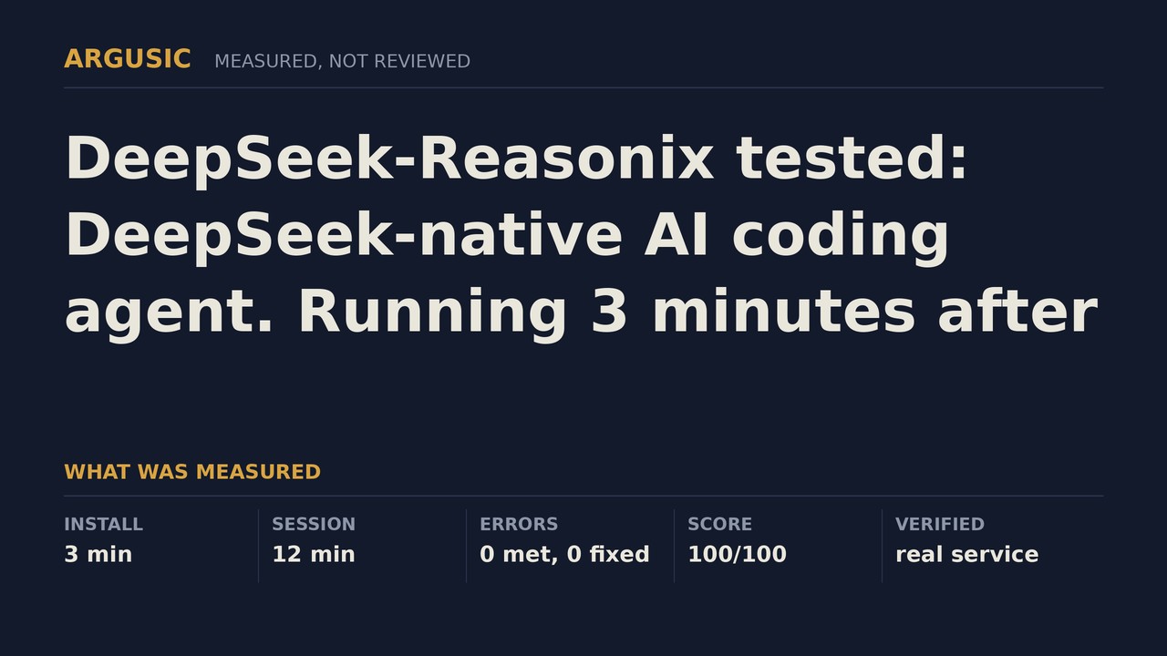 Argusic testing DeepSeek-Reasonix, recorded session