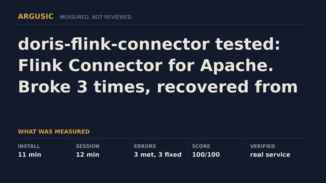 Argusic testing doris-flink-connector, recorded session