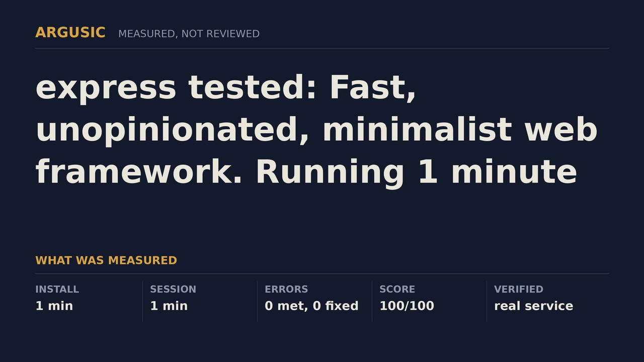Argusic testing express, recorded session