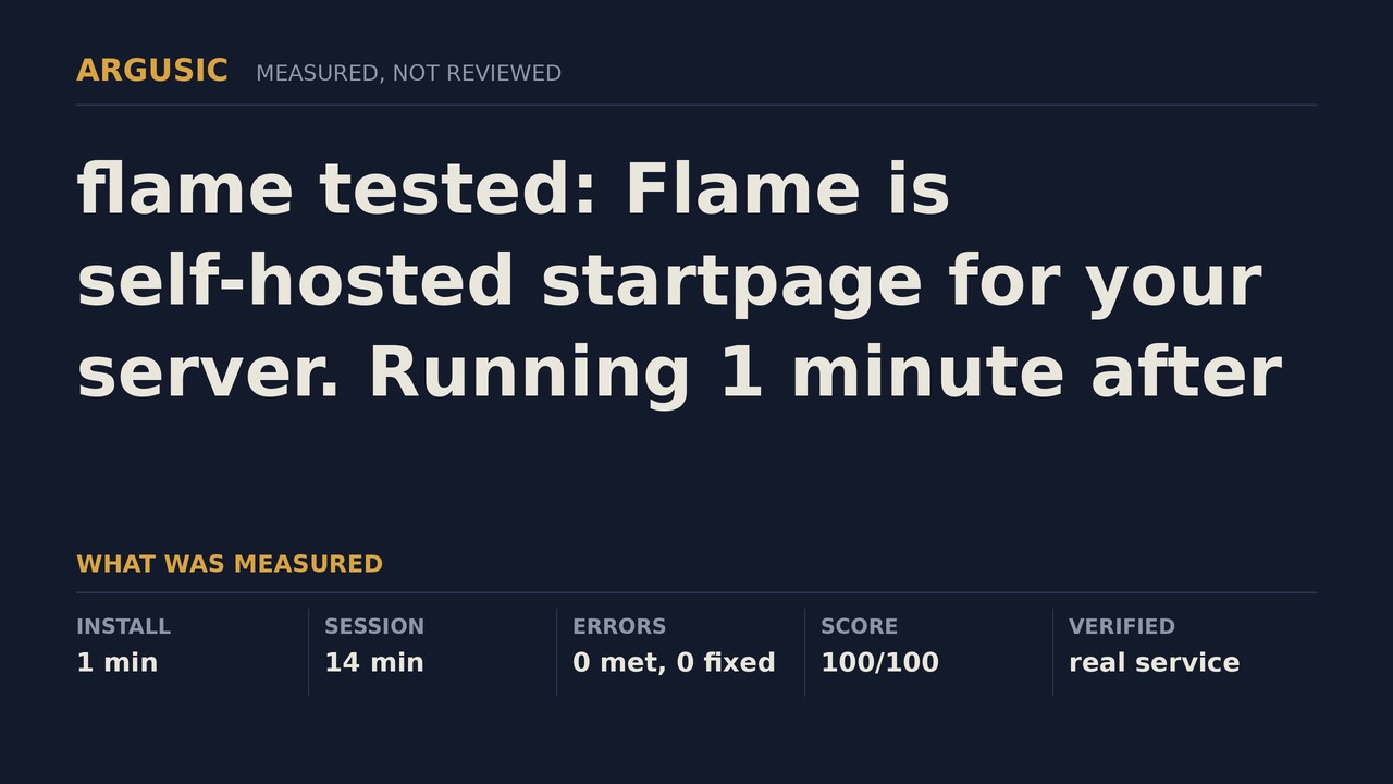 Argusic testing flame, recorded session