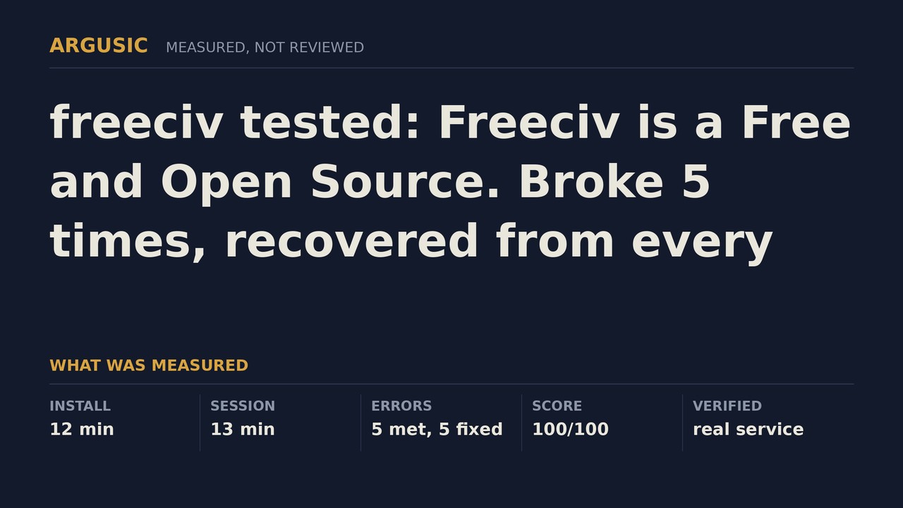 Argusic testing freeciv, recorded session