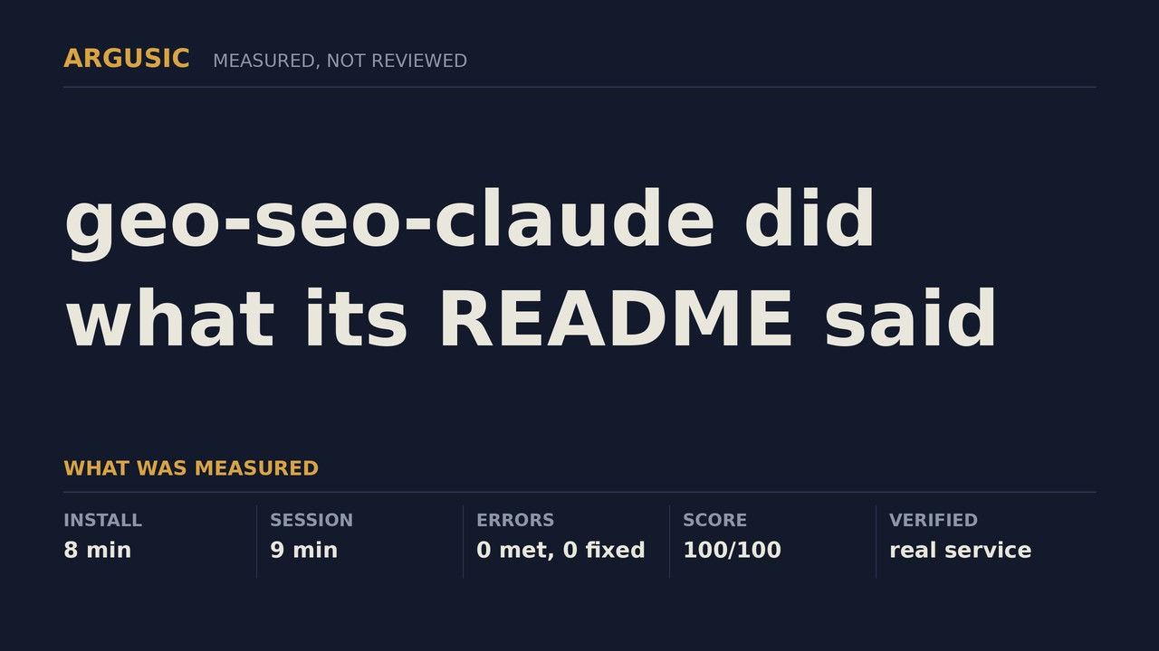 Argusic testing geo-seo-claude, recorded session