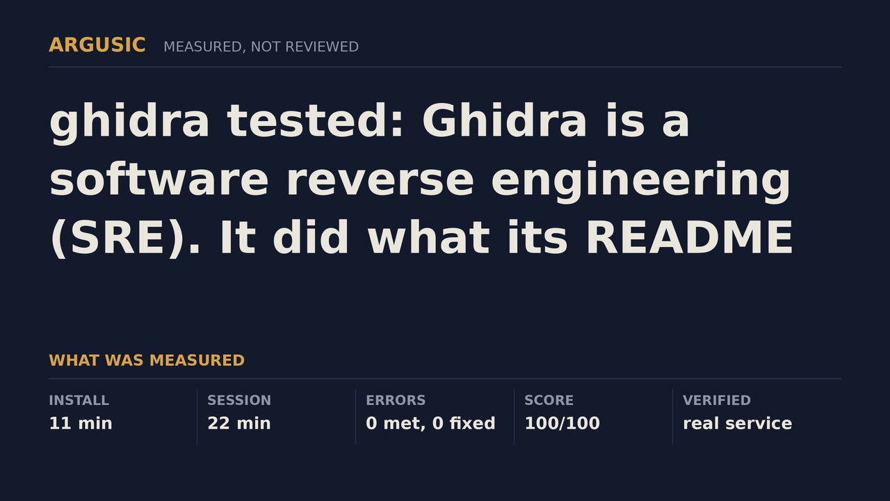 Argusic testing ghidra, recorded session