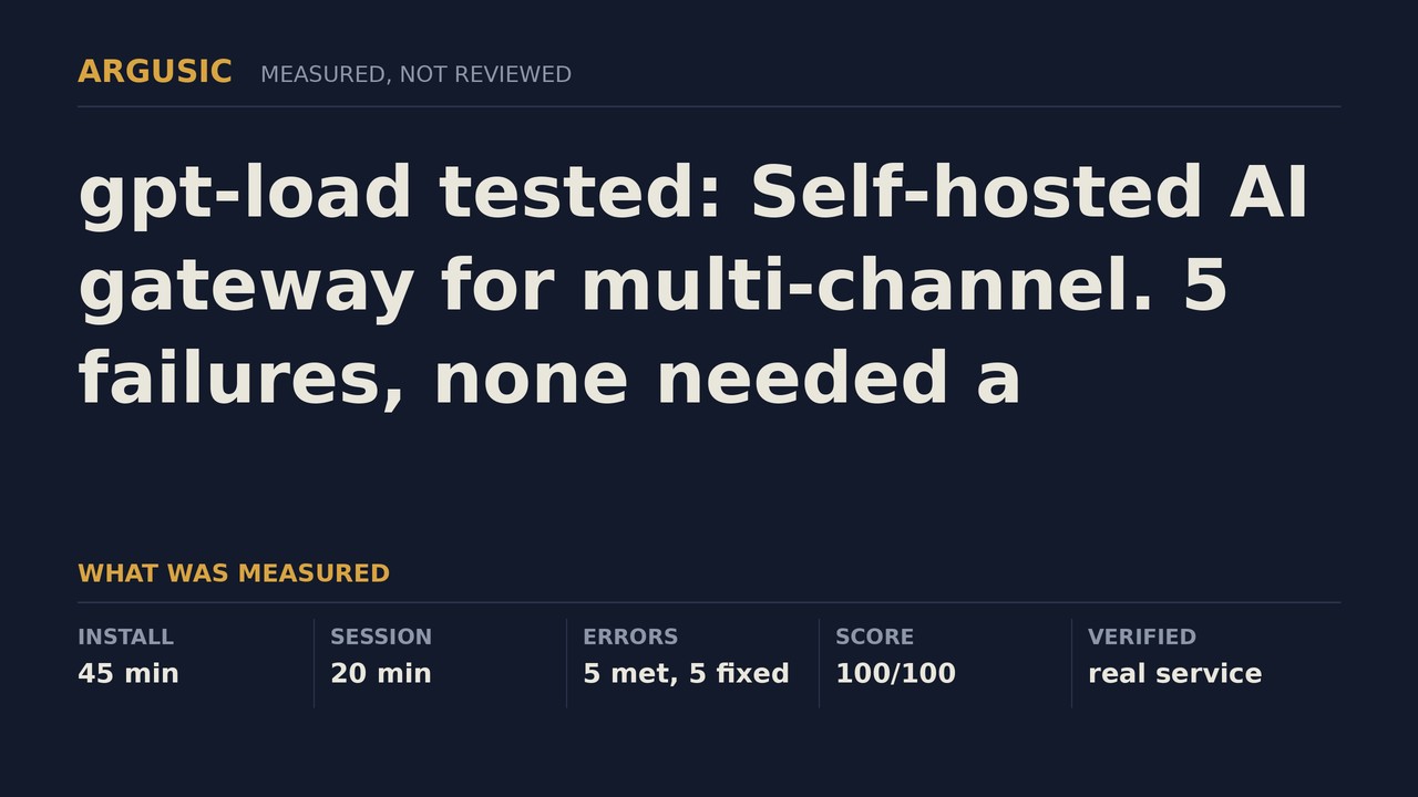 Argusic testing gpt-load, recorded session