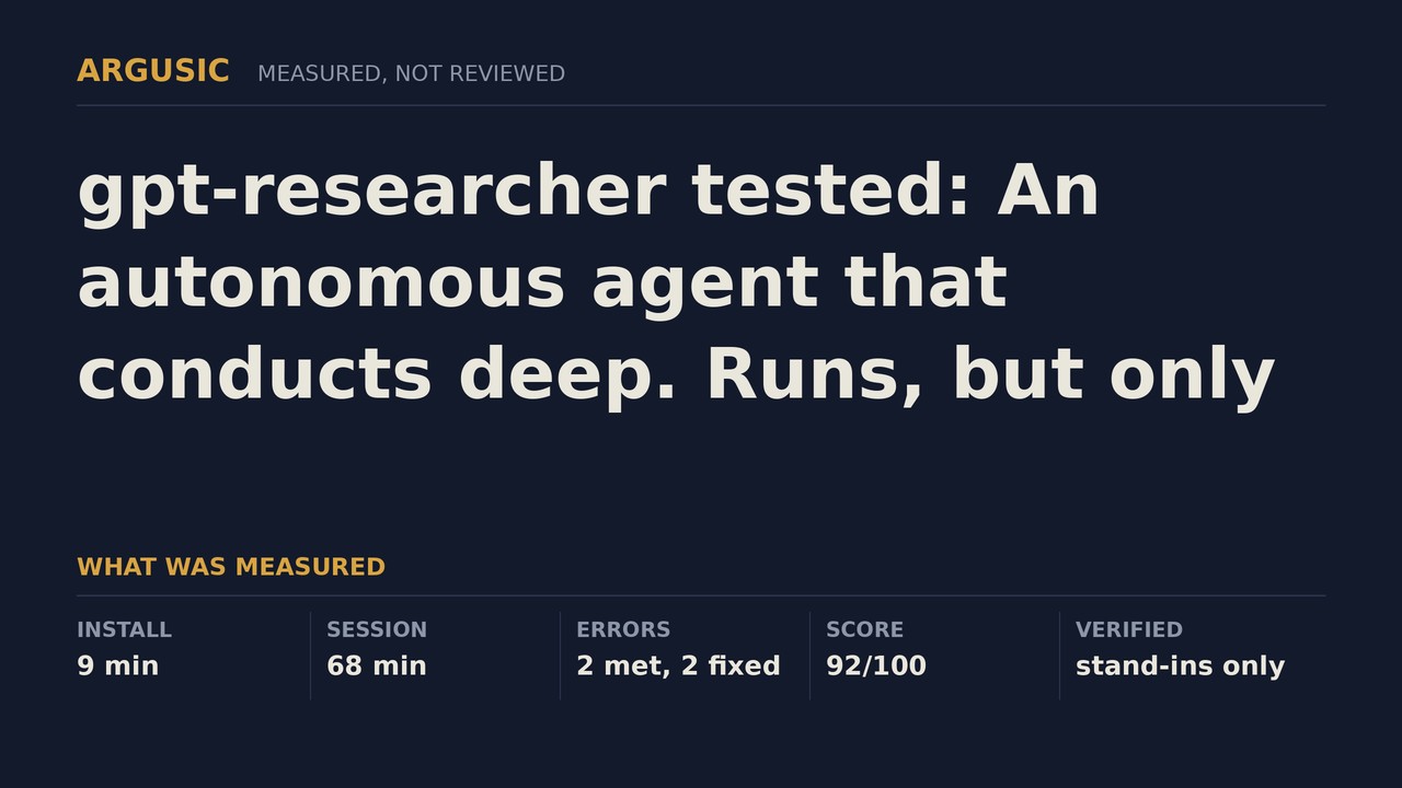 Argusic testing gpt-researcher, recorded session