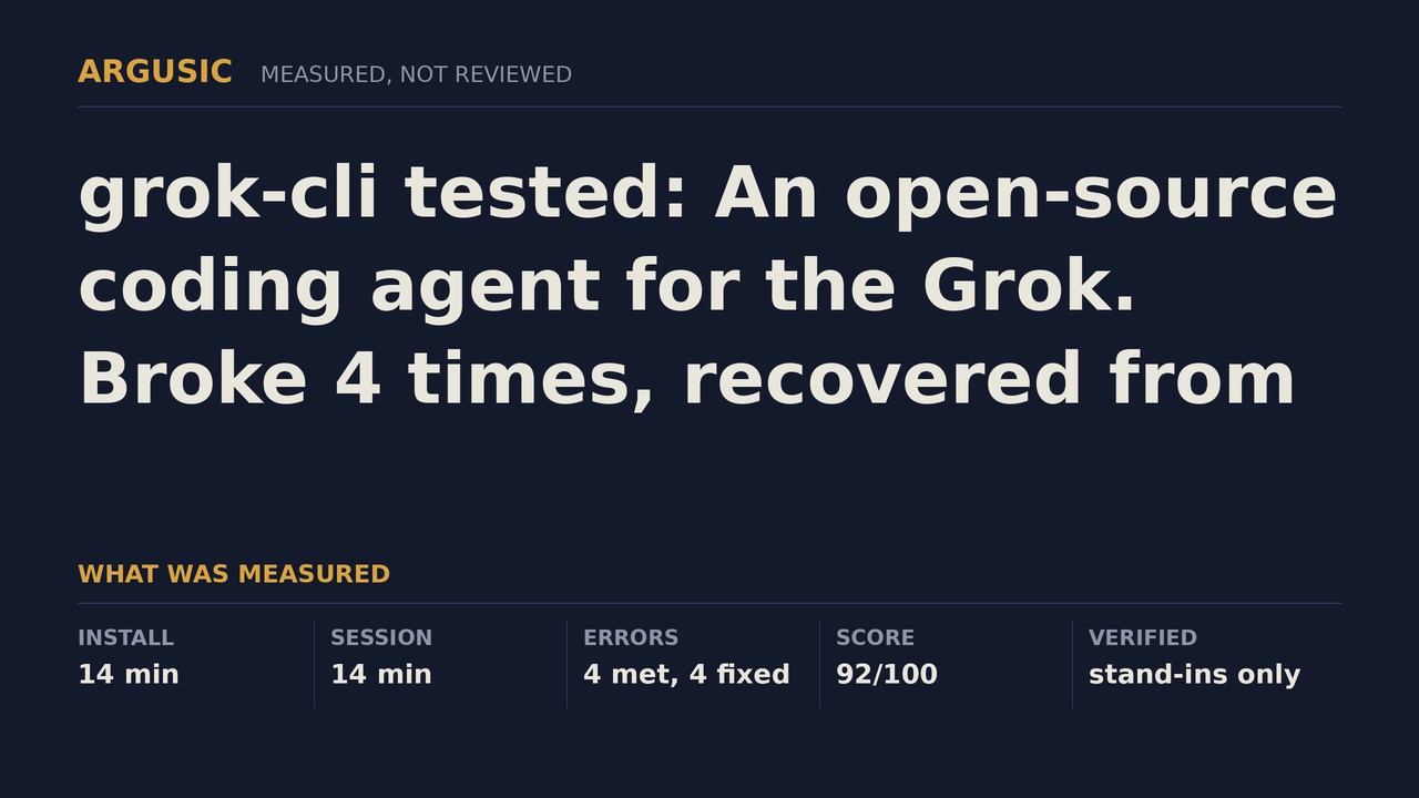 Argusic testing grok-cli, recorded session