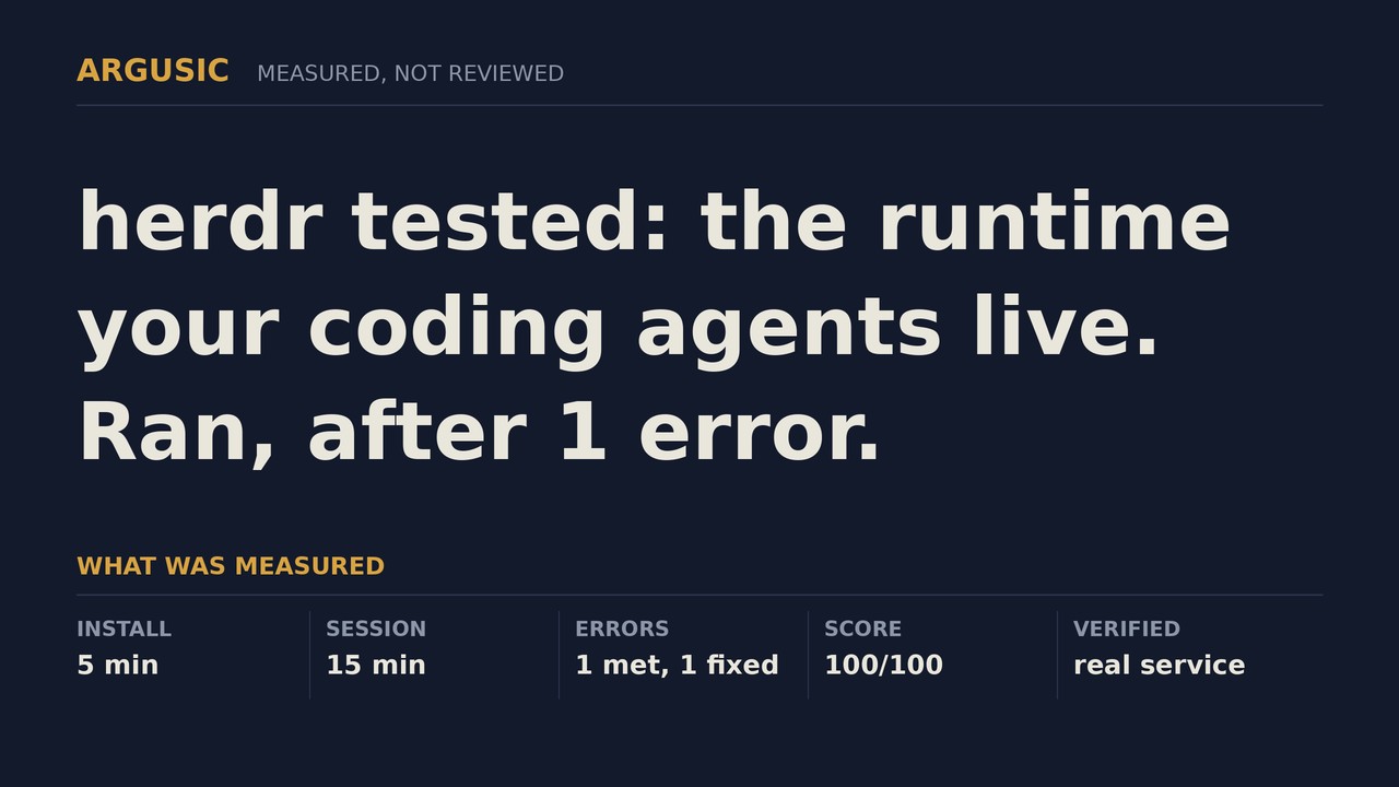 Argusic testing herdr, recorded session