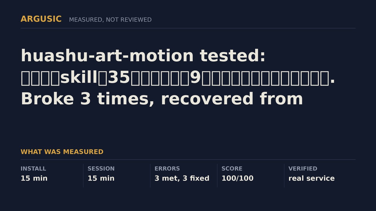 Argusic testing huashu-art-motion, recorded session