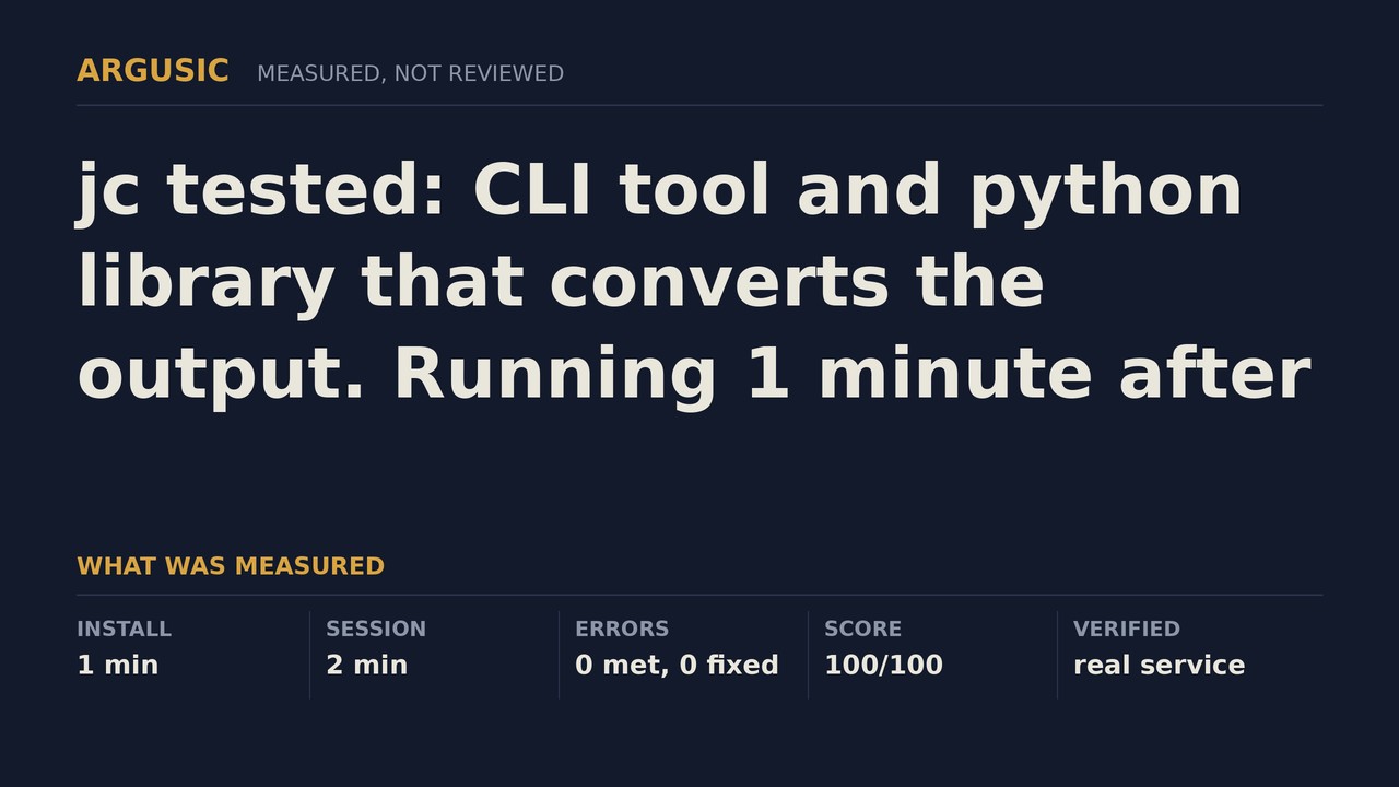 Argusic testing jc, recorded session
