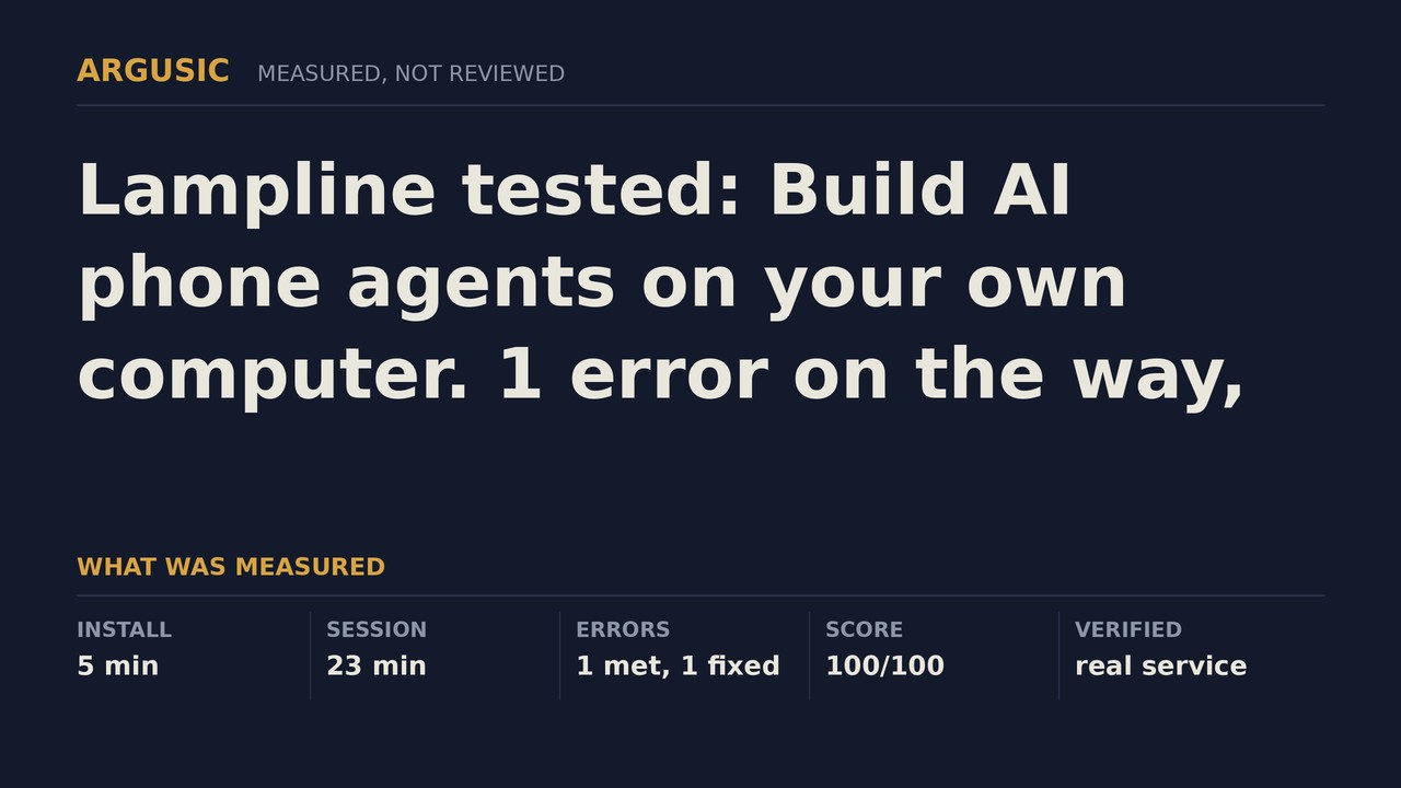 Argusic testing Lampline, recorded session