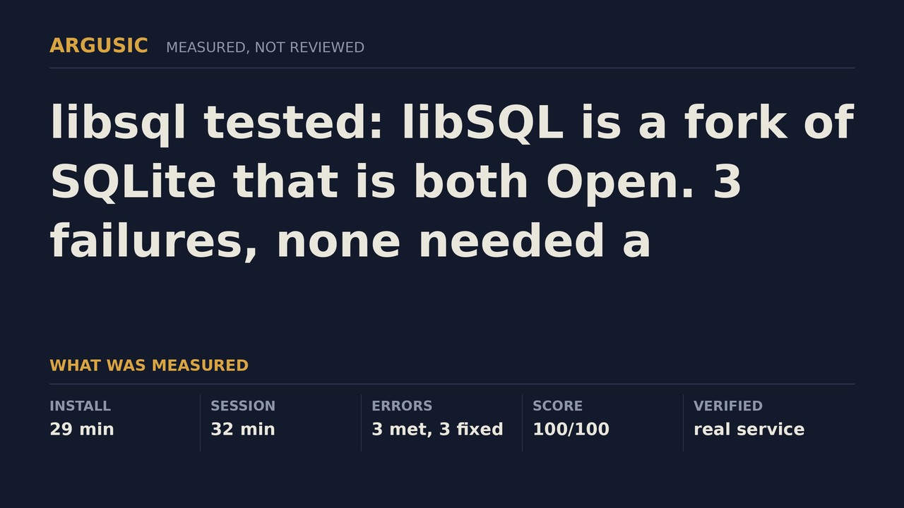 Argusic testing libsql, recorded session
