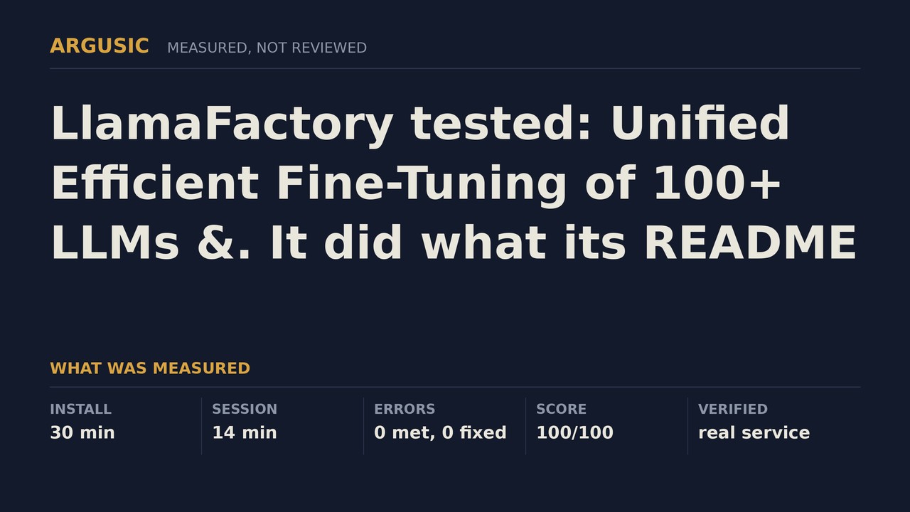 Argusic testing LlamaFactory, recorded session