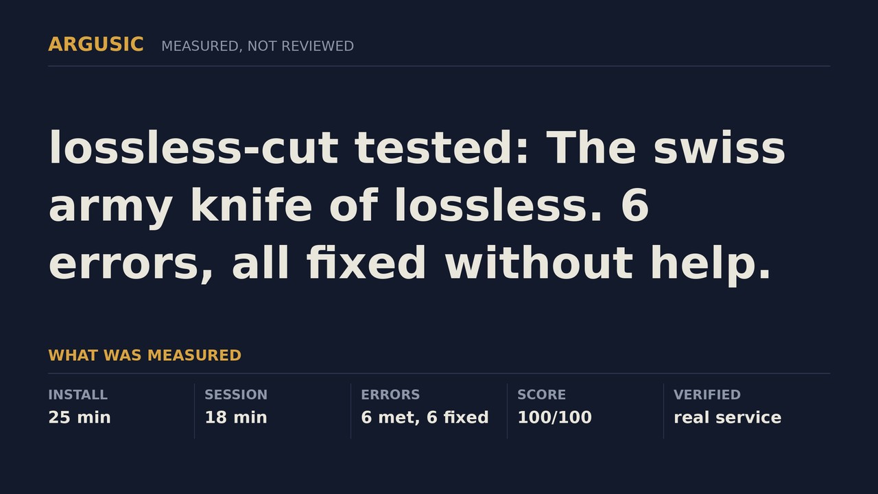 Argusic testing lossless-cut, recorded session