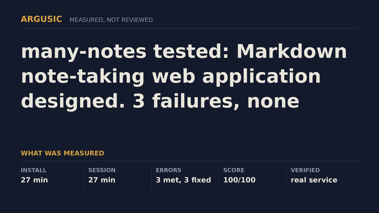 Argusic testing many-notes, recorded session