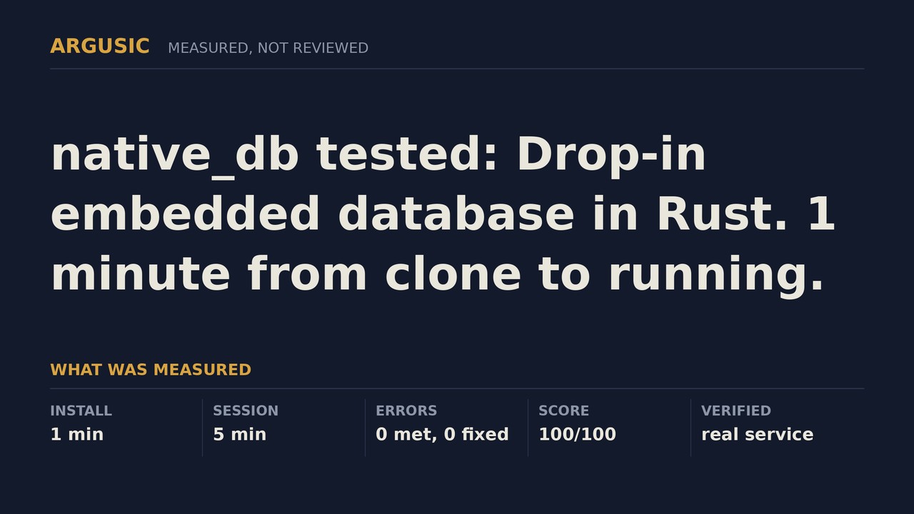 Argusic testing native_db, recorded session