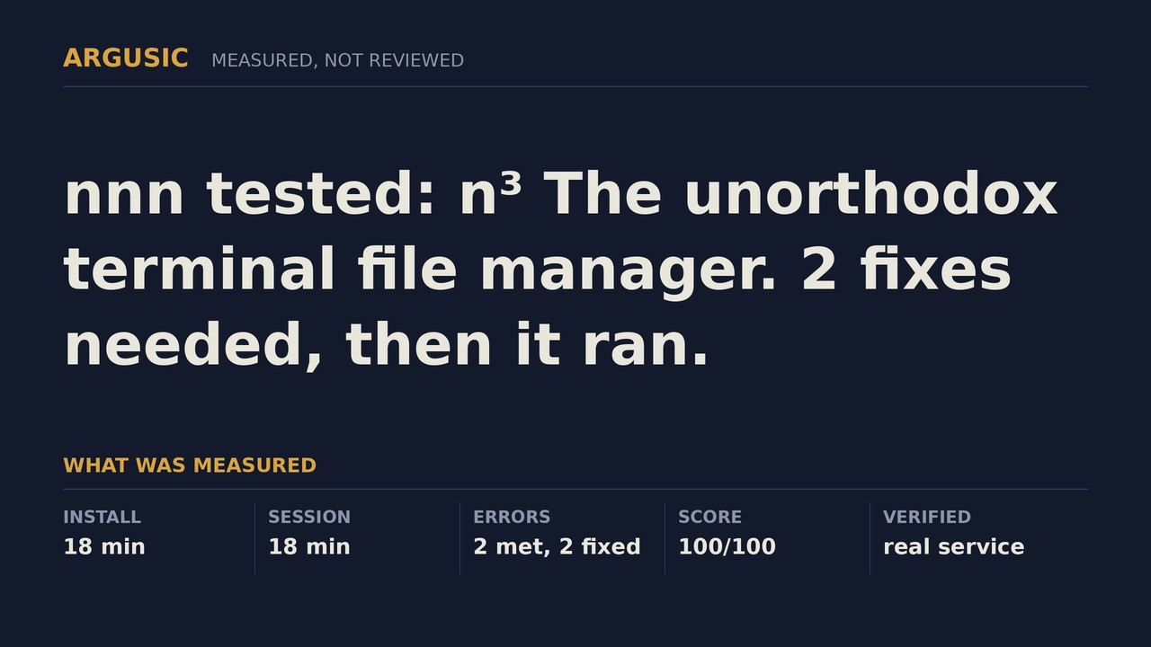 Argusic testing nnn, recorded session