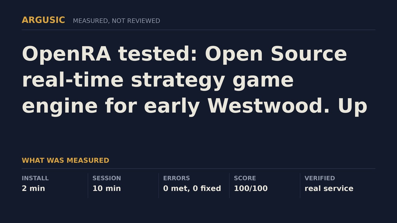 Argusic testing OpenRA, recorded session