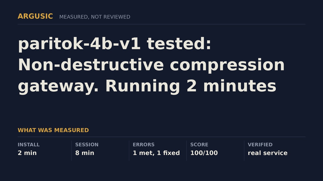Argusic testing paritok-4b-v1, recorded session