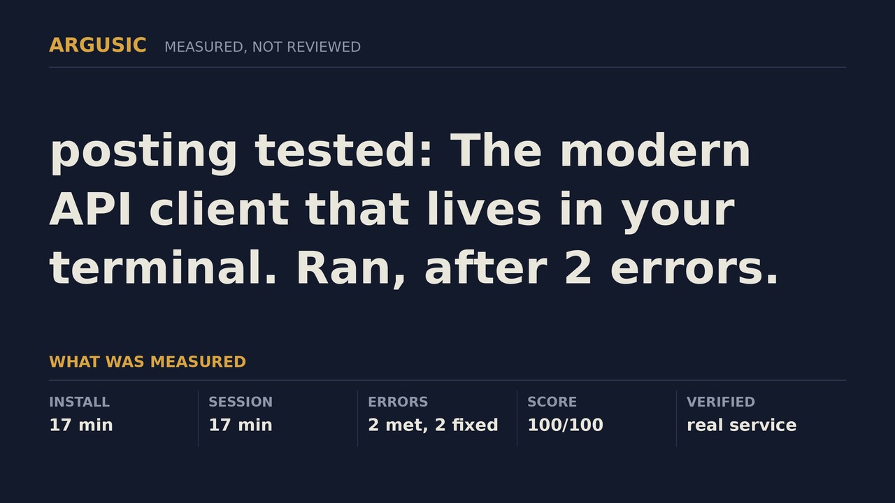 Argusic testing posting, recorded session