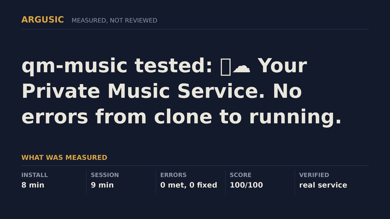 Argusic testing qm-music, recorded session