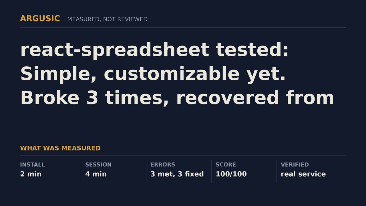 Argusic testing react-spreadsheet, recorded session