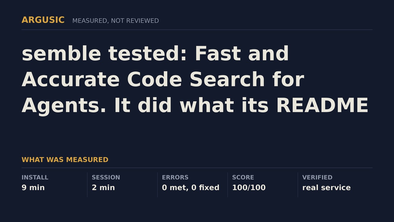 Argusic testing semble, recorded session