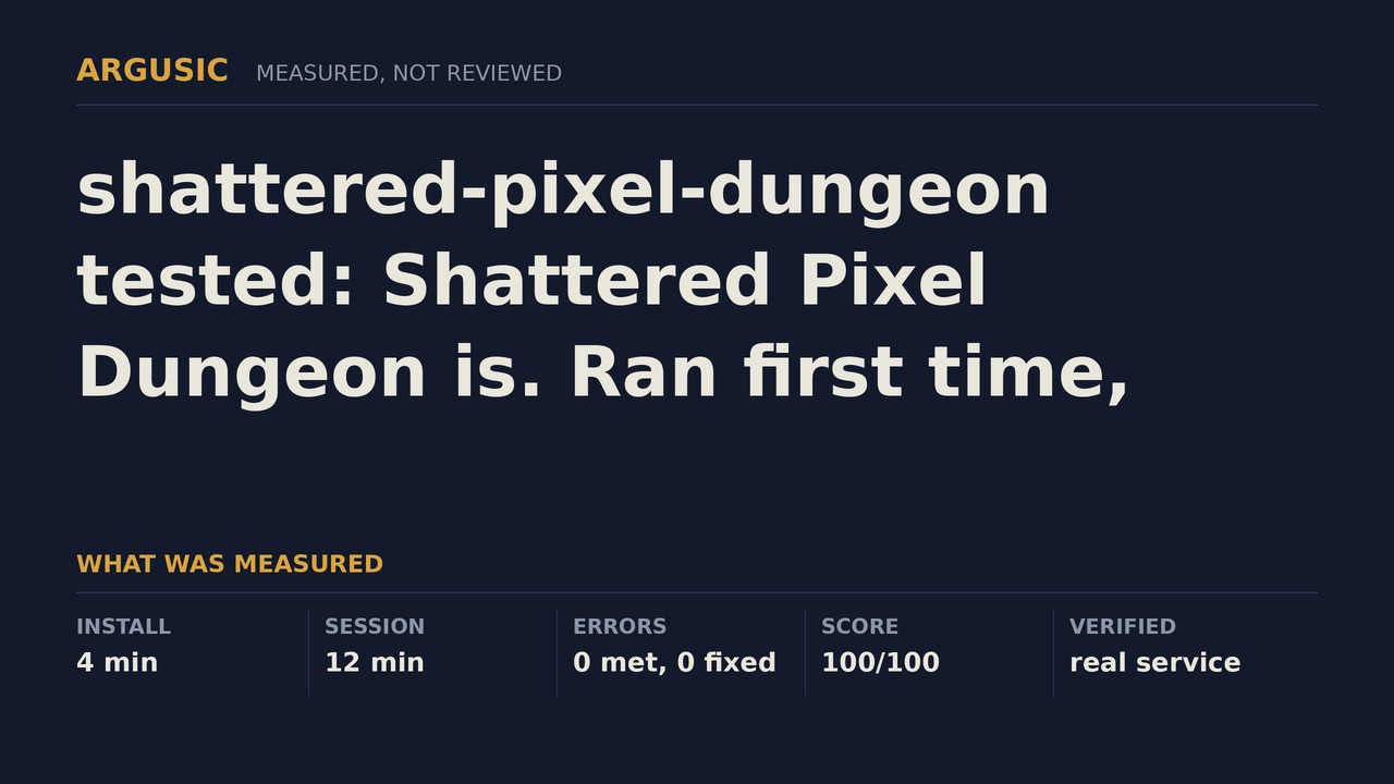 Argusic testing shattered-pixel-dungeon, recorded session