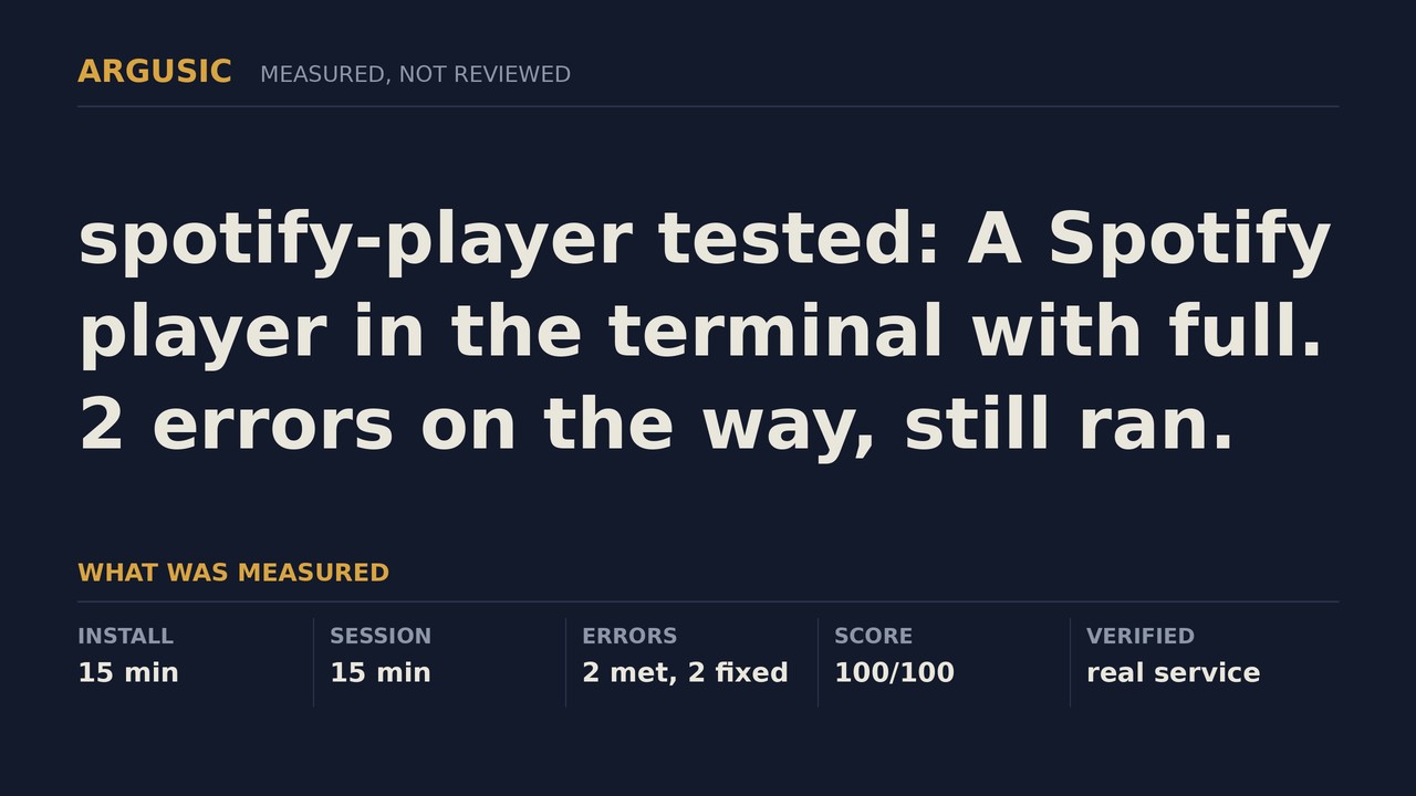 Argusic testing spotify-player, recorded session