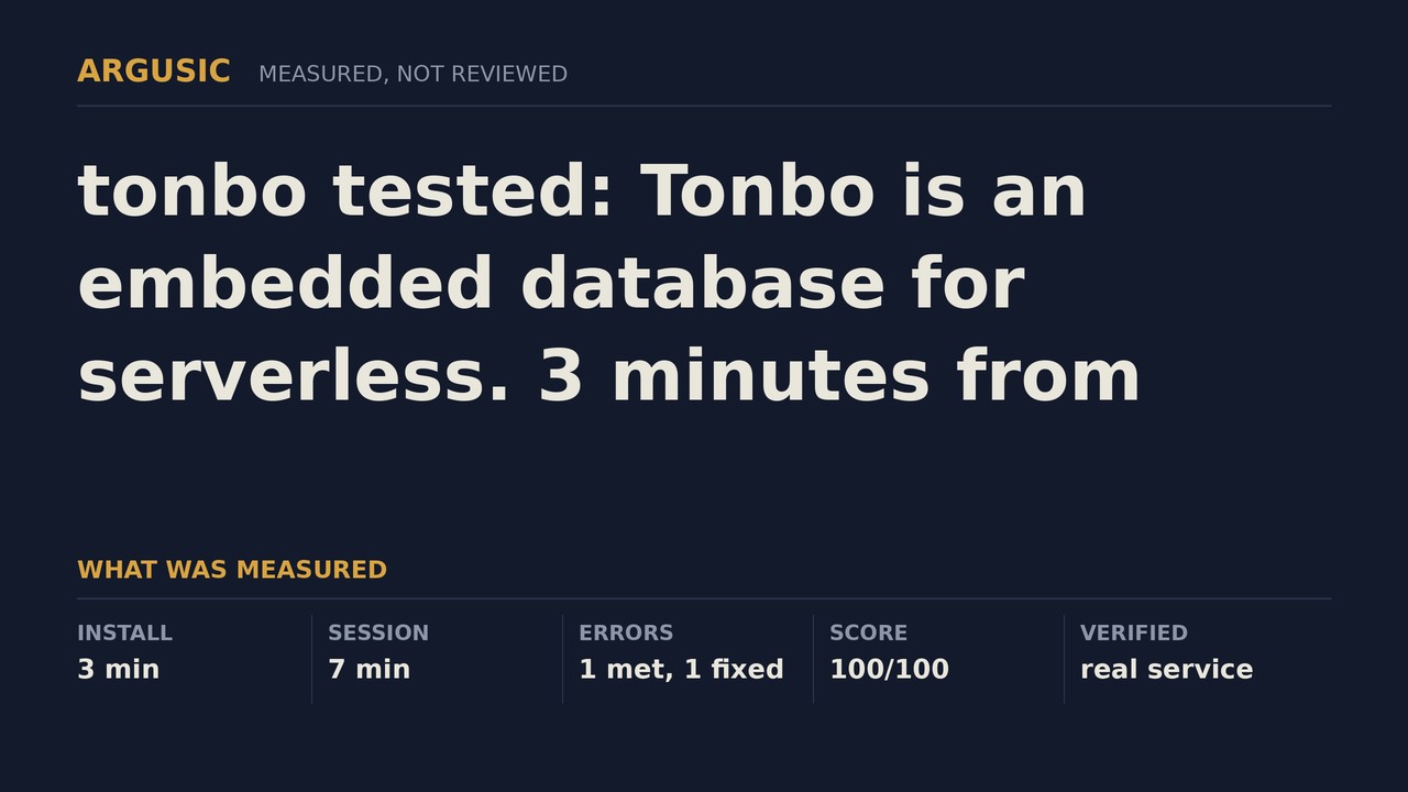 Argusic testing tonbo, recorded session