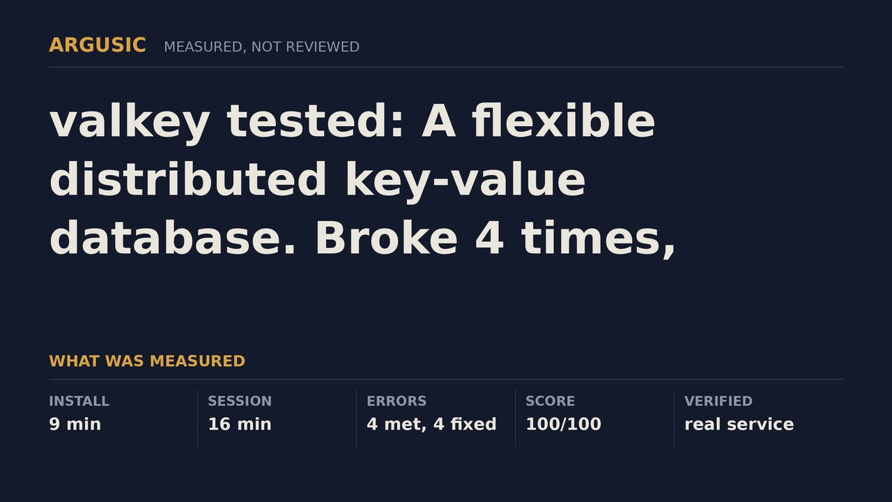 Argusic testing valkey, recorded session