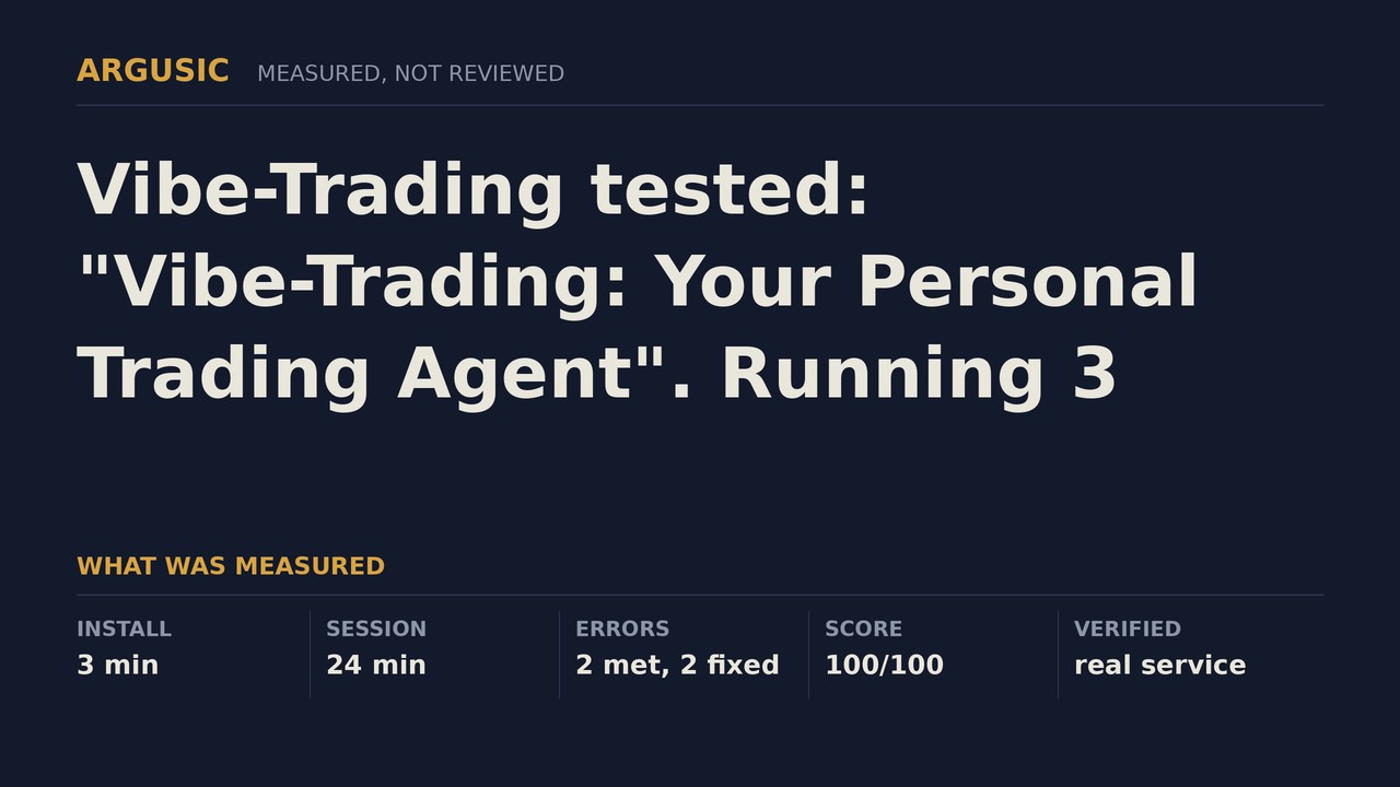 Argusic testing Vibe-Trading, recorded session
