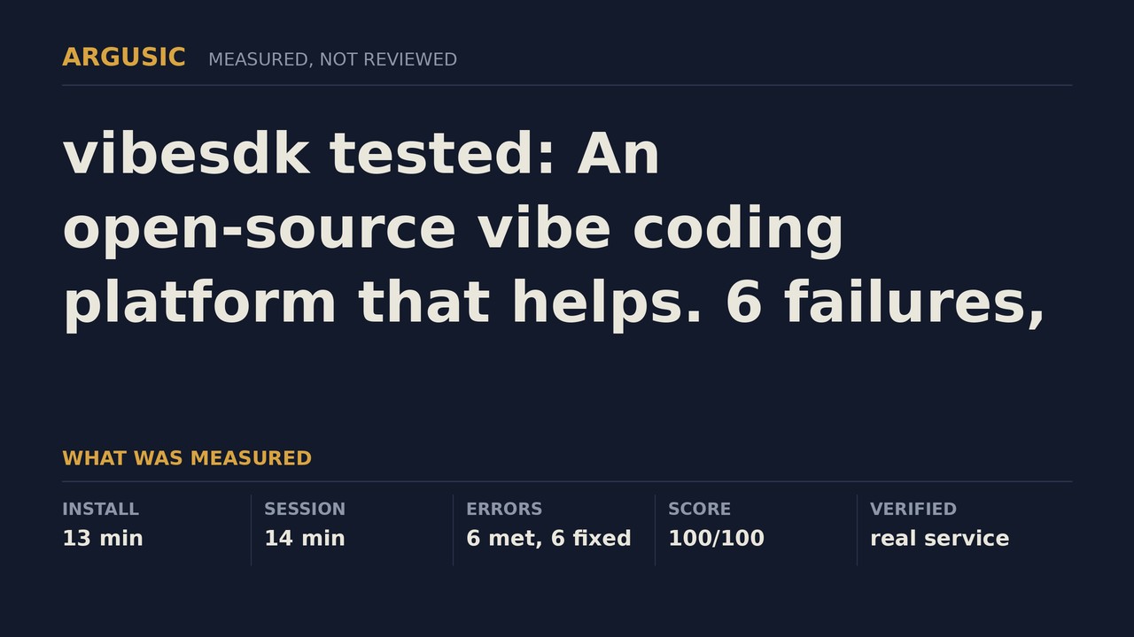 Argusic testing vibesdk, recorded session