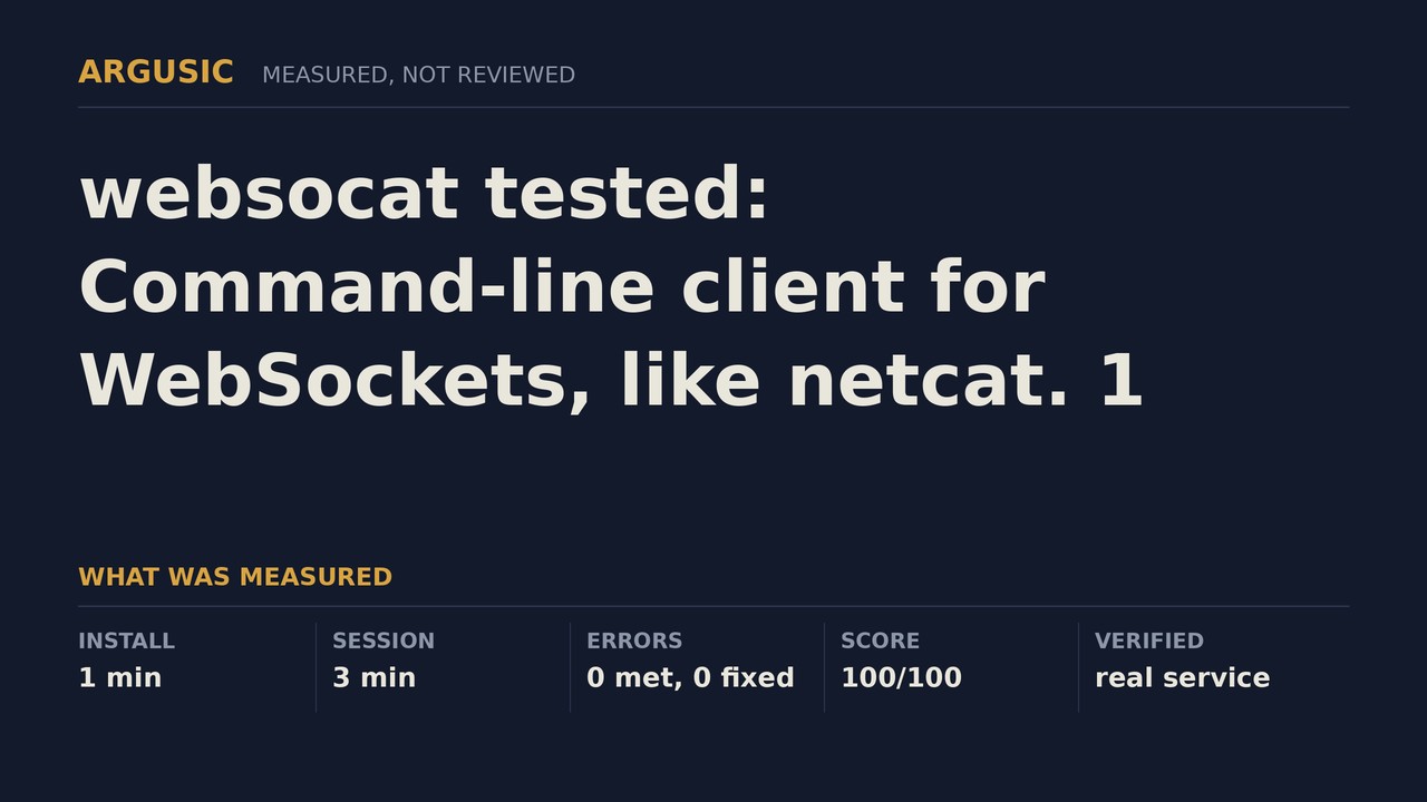 Argusic testing websocat, recorded session